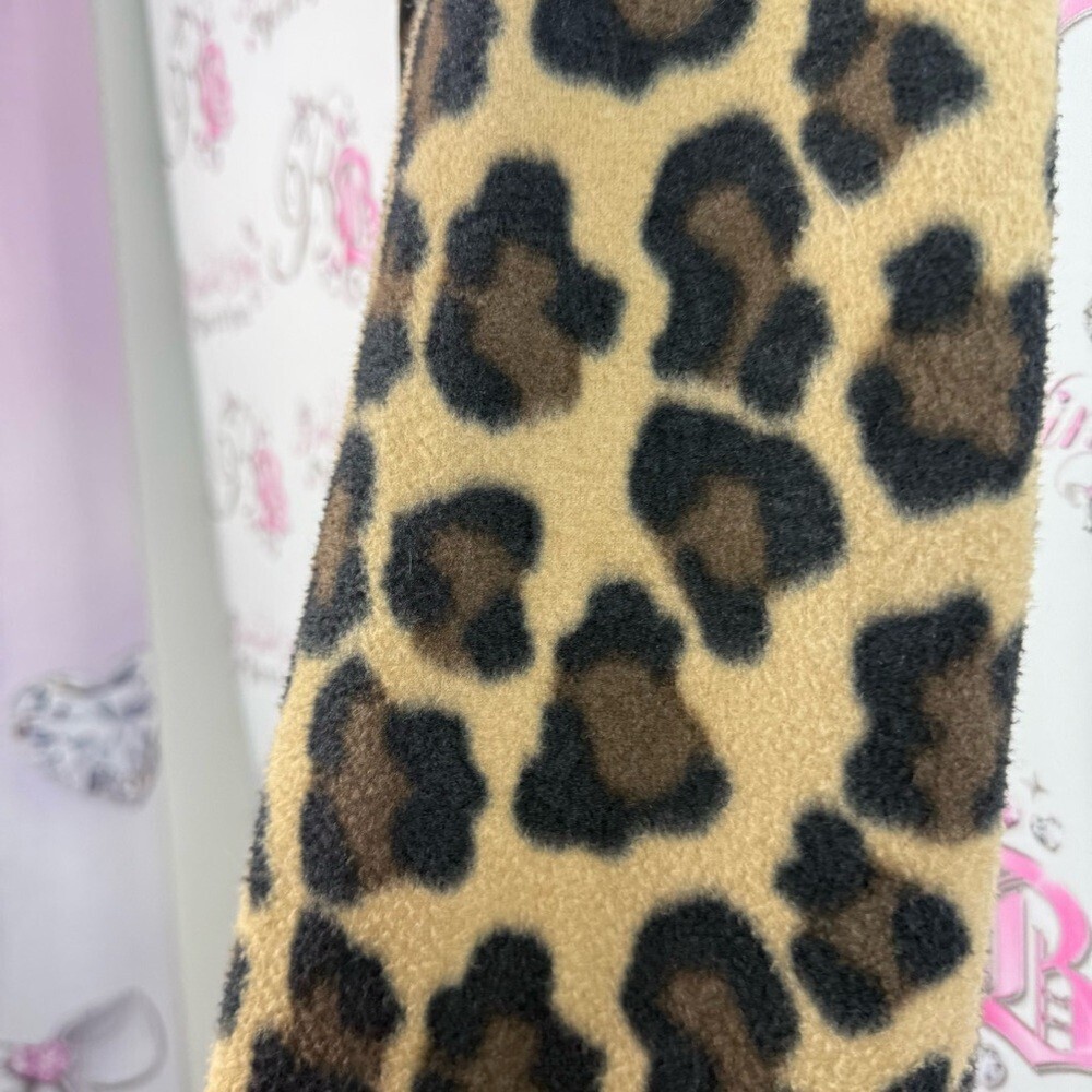 Old Navy scarf scarve tassel cheetah Leopard Print Scarf - Black and Tan - Picture 3 of 9